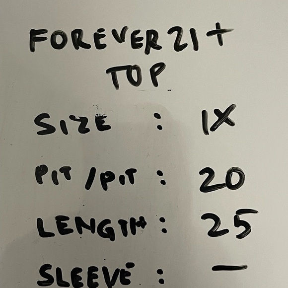 Forever 21+ Peplum Top Striped‎ Sleeveless V-Neck Blouse Plus Size 1X - Picture 5 of 5